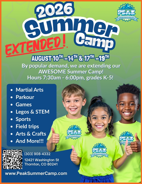 An example of a summer camp marketing flyer posted to Peachjar.